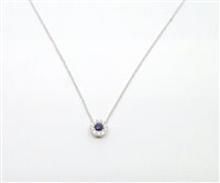 Collana Namuri Donna Rondo in Oro bianco Zaffiro 0.24 Ct PSCOL02/ZA - PSCOL02/ZA